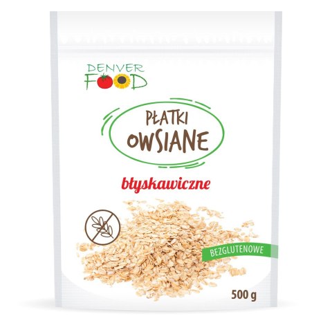 PŁATKI OWSIANE BŁYSKAWICZNE BEZGLUTENOWE 500 g - DENVER FOOD PŁATKI OWSIANE BŁYSKAWICZNE BEZGLUTENOWE 500 g - DENVER FOOD