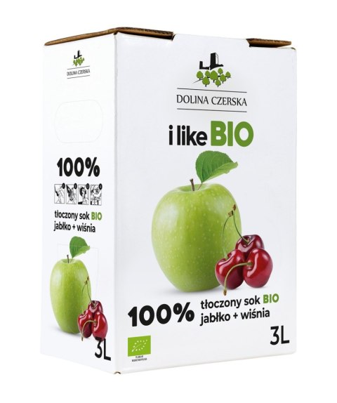 SOK JABŁKOWO - WIŚNIOWY NFC BIO 3 L - DOLINA CZERSKA SOK JABŁKOWO - WIŚNIOWY NFC BIO 3 L - DOLINA CZERSKA