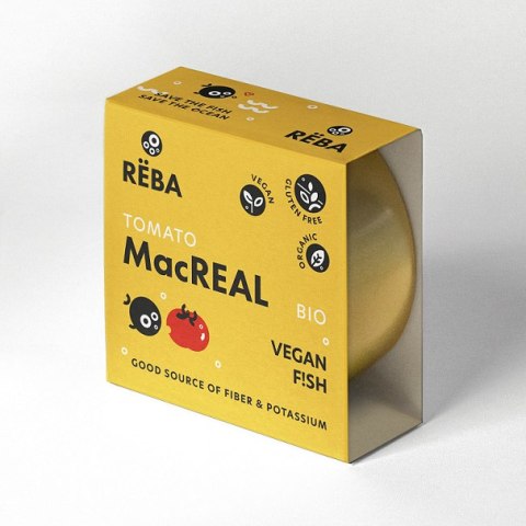 WEGAŃSKA ALTERNATYWA MAKRELI W SOSIE POMIDOROWYM BEZGLUTENOWA (TOMATO MACREAL) BIO 160 g - REBA WEGAŃSKA ALTERNATYWA MAKRELI W SOSIE POMIDOROWYM BEZGLUTENOWA (TOMATO MACREAL) BIO 160 g - REBA