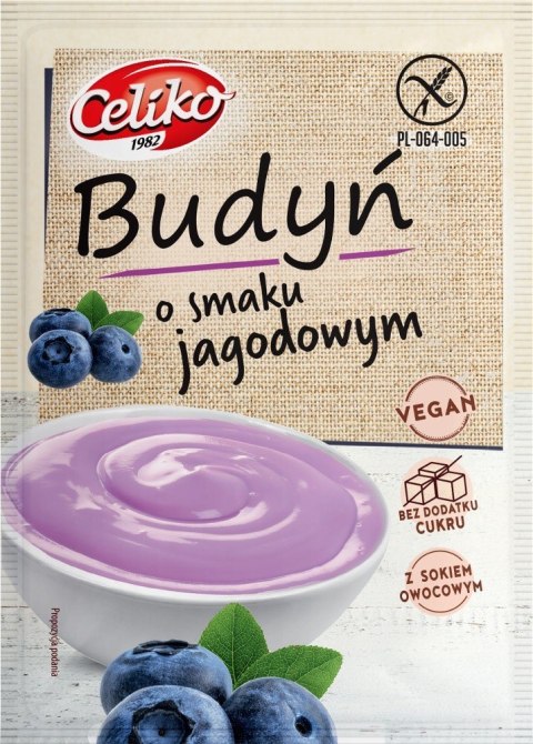 BUDYŃ O SMAKU JAGODOWYM BEZGLUTENOWY 40 g - CELIKO BUDYŃ O SMAKU JAGODOWYM BEZGLUTENOWY 40 g - CELIKO