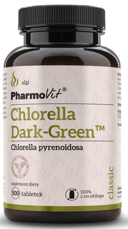 CHLORELLA DARK GREEN (1500 mg) BEZGLUTENOWA 500 TABLETEK - PHARMOVIT (CLASSIC) CHLORELLA DARK GREEN (1500 mg) BEZGLUTENOWA 500 TABLETEK - PHARMOVIT (CLASSIC)
