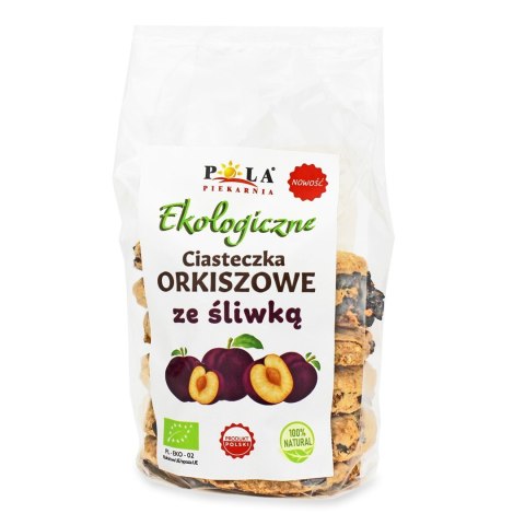 CIASTKA ORKISZOWE ZE ŚLIWKĄ BEZ DODATKU CUKRU BIO 170 g - PIEKARNIA POLA CIASTKA ORKISZOWE ZE ŚLIWKĄ BEZ DODATKU CUKRU BIO 170 g - PIEKARNIA POLA