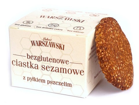 CIASTKA SEZAMOWE Z PYŁKIEM PSZCZELIM BEZGLUTENOWE 150 g - BATON WARSZAWSKI CIASTKA SEZAMOWE Z PYŁKIEM PSZCZELIM BEZGLUTENOWE 150 g - BATON WARSZAWSKI