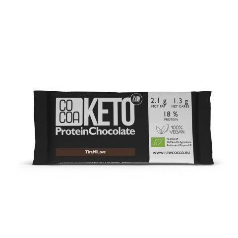 CZEKOLADA PROTEINOWA O SMAKU TIRAMISU KETO BIO 40 g - COCOA CZEKOLADA PROTEINOWA O SMAKU TIRAMISU KETO BIO 40 g - COCOA