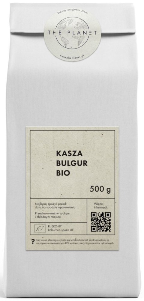 KASZA BULGUR BIO 500 g - THE PLANET KASZA BULGUR BIO 500 g - THE PLANET