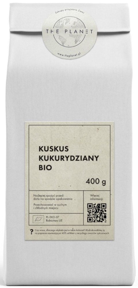 KASZA KUSKUS KUKURYDZIANY BIO 400 g - THE PLANET KASZA KUSKUS KUKURYDZIANY BIO 400 g - THE PLANET