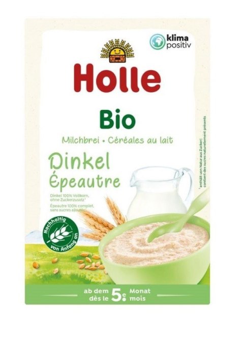 KASZKA MLECZNO - ORKISZOWA BEZ DODATKU CUKRÓW OD 5 MIESIĄCA BIO 250 g - HOLLE KASZKA MLECZNO - ORKISZOWA BEZ DODATKU CUKRÓW OD 5 MIESIĄCA BIO 250 g - HOLLE
