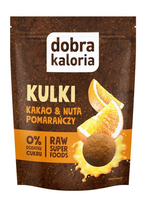 KULKI DAKTYLOWE KAKAO & NUTA POMARAŃCZY BEZ DODATKU CUKRÓW 65 g - DOBRA KALORIA KULKI DAKTYLOWE KAKAO & NUTA POMARAŃCZY BEZ DODATKU CUKRÓW 65 g - DOBRA KALORIA