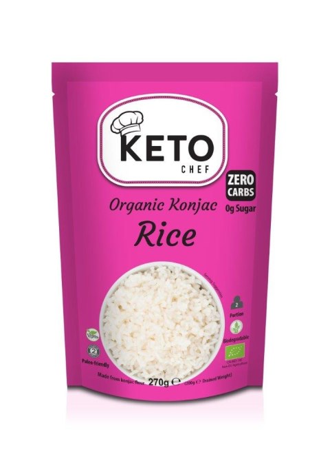 MAKARON (KONJAC) W KSZTAŁCIE RYŻU BEZGLUTENOWY BIO 270 g (200 g) - KETO CHEF (BETTER THAN FOODS) MAKARON (KONJAC) W KSZTAŁCIE RYŻU BEZGLUTENOWY BIO 270 g (200 g) - KETO CHEF (BETTER THAN FOODS)