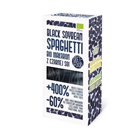 MAKARON PROTEINOWY (Z CZARNEJ SOI) SPAGHETTI BEZGLUTENOWY BIO 200 g - DIET-FOOD MAKARON PROTEINOWY (Z CZARNEJ SOI) SPAGHETTI BEZGLUTENOWY BIO 200 g - DIET-FOOD