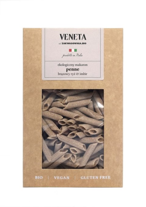 MAKARON (RYŻOWY RAZOWY Z IMBIREM) PENNE BEZGLUTENOWY BIO 250 g - VENETA MAKARON (RYŻOWY RAZOWY Z IMBIREM) PENNE BEZGLUTENOWY BIO 250 g - VENETA