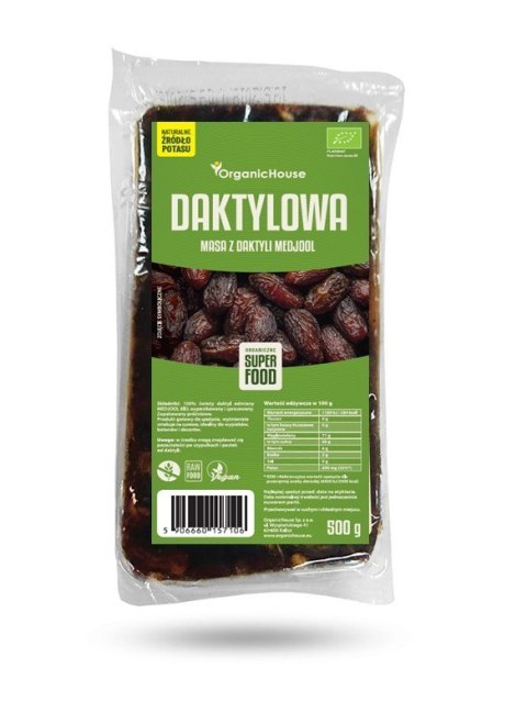 MASA DAKTYLOWA BEZGLUTENOWA BIO 500 g - ORGANICHOUSE MASA DAKTYLOWA BEZGLUTENOWA BIO 500 g - ORGANICHOUSE