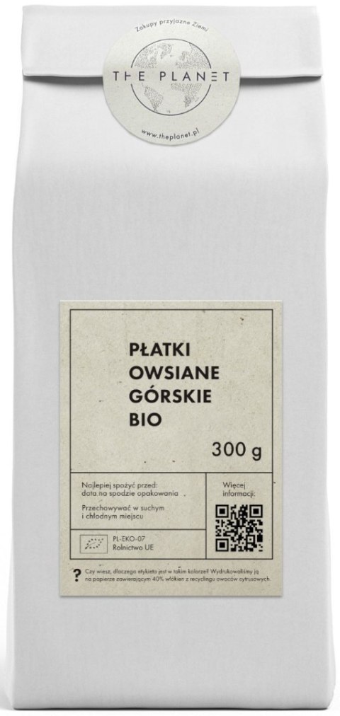PŁATKI OWSIANE GÓRSKIE BIO 300 g - THE PLANET PŁATKI OWSIANE GÓRSKIE BIO 300 g - THE PLANET