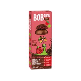 PRZEKĄSKA CHOCO JABŁKO - TRUSKAWKA W MLECZNEJ CZEKOLADZIE BIELGIJSKIEJ BEZ DODATKU CUKRU BEZGLUTENOWA 30 g - BOB SNAIL