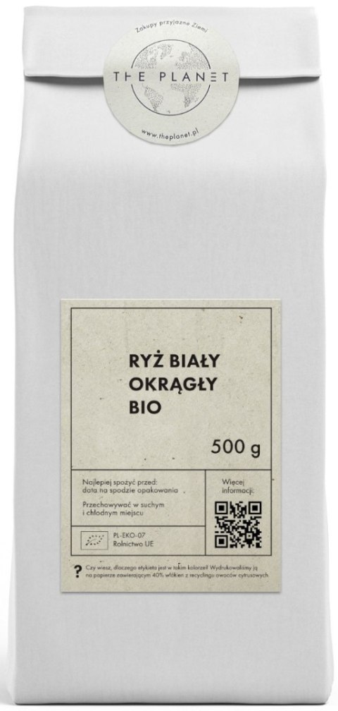 RYŻ BIAŁY OKRĄGŁY BIO 500 g - THE PLANET RYŻ BIAŁY OKRĄGŁY BIO 500 g - THE PLANET