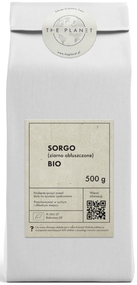 SORGO (ZIARNO OBŁUSZCZONE) BIO 500 g - THE PLANET SORGO (ZIARNO OBŁUSZCZONE) BIO 500 g - THE PLANET