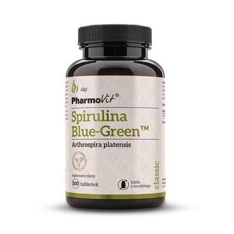 SPIRULINA BLUE-GREEN (250 mg) BEZGLUTENOWA 500 TABLETEK - PHARMOVIT (CLASSIC) SPIRULINA BLUE-GREEN (250 mg) BEZGLUTENOWA 500 TABLETEK - PHARMOVIT (CLASSIC)