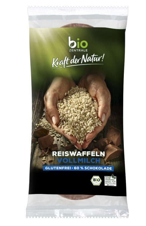 WAFLE RYŻOWE Z MLECZNĄ CZEKOLADĄ BEZGLUTENOWE BIO 100 g - BIO ZENTRALE WAFLE RYŻOWE Z MLECZNĄ CZEKOLADĄ BEZGLUTENOWE BIO 100 g - BIO ZENTRALE
