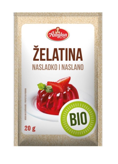 ŻELATYNA W PROSZKU BIO 20 g - AMYLON ŻELATYNA W PROSZKU BIO 20 g - AMYLON