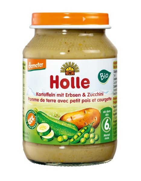 ZIEMNIAK - GROSZEK - CUKINIA BEZ DODATKU CUKRÓW BEZGLUTENOWE OD 6 MIESIĄCA DEMETER BIO 190 g (SŁOIK) - HOLLE ZIEMNIAK - GROSZEK - CUKINIA BEZ DODATKU CUKRÓW BEZGLUTENOWE OD 6 MIESIĄCA DEMETER BIO 190 g (SŁOIK) - HOLLE