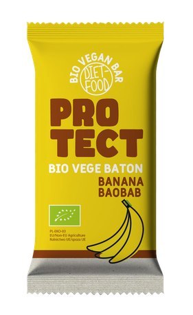 BATON BANANOWY Z BAOBABEM PROTECT BIO 35 g - DIET-FOOD BATON BANANOWY Z BAOBABEM PROTECT BIO 35 g - DIET-FOOD