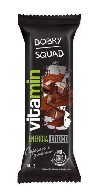 BATON VITAMIN ENERGIA CHOCO BEZ DODATKU CUKRU 40 g - DOBRY SQUAD BATON VITAMIN ENERGIA CHOCO BEZ DODATKU CUKRU 40 g - DOBRY SQUAD