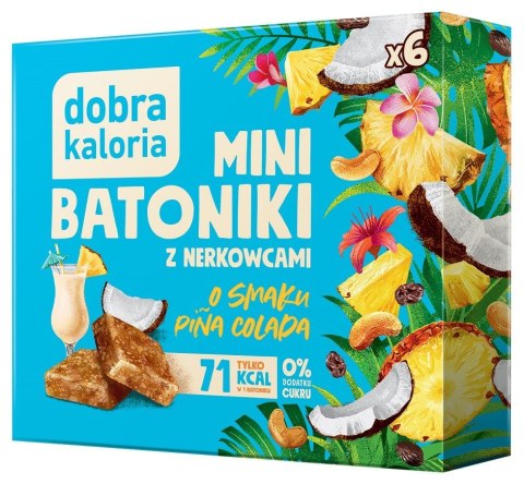 BATONIKI MINI Z NERKOWCÓW O SMAKU PINA COLADA BEZ DODATKU CUKRU (6 x 17 g) 102 g - DOBRA KALORIA BATONIKI MINI Z NERKOWCÓW O SMAKU PINA COLADA BEZ DODATKU CUKRU (6 x 17 g) 102 g - DOBRA KALORIA