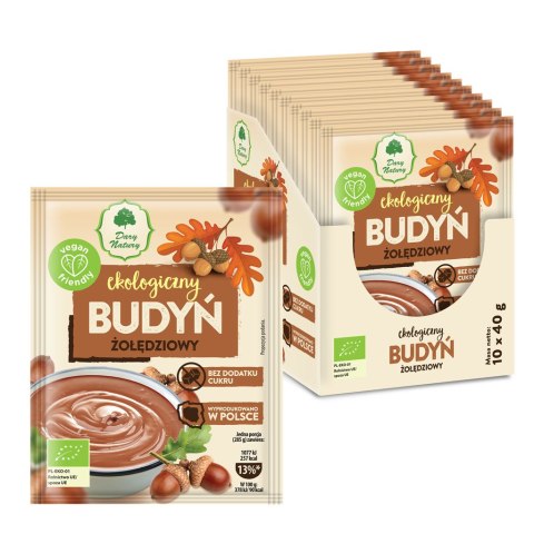 BUDYŃ ŻOŁĘDZIOWY BEZ DODATKU CUKRU BIO 40 g - DARY NATURY BUDYŃ ŻOŁĘDZIOWY BEZ DODATKU CUKRU BIO 40 g - DARY NATURY