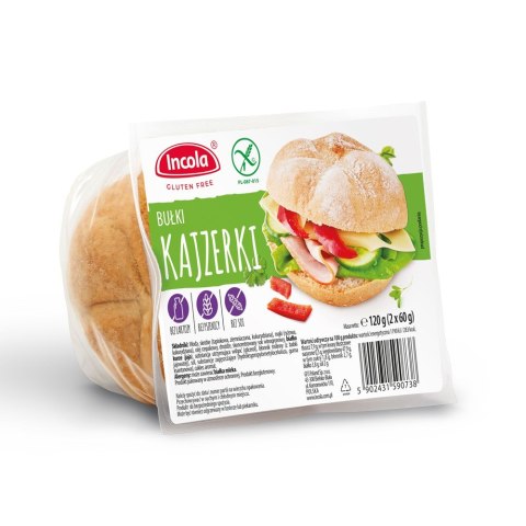 BUŁKI KAJZERKI BEZGLUTENOWE (2 x 60 g) 120 g - INCOLA BUŁKI KAJZERKI BEZGLUTENOWE (2 x 60 g) 120 g - INCOLA