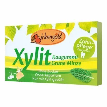 GUMA DO ŻUCIA Z KSYLITOLEM O SMAKU MIĘTY 12 SZTUK (17 g) - BIRKENGOLD GUMA DO ŻUCIA Z KSYLITOLEM O SMAKU MIĘTY 12 SZTUK (17 g) - BIRKENGOLD
