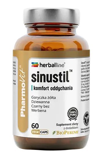KAPSUŁKI NA KOMFORT ODDYCHANIA (SINUSTIL) BEZGLUTENOWE 60 szt. - PHARMOVIT (HERBALLINE) KAPSUŁKI NA KOMFORT ODDYCHANIA (SINUSTIL) BEZGLUTENOWE 60 szt. - PHARMOVIT (HERBALLINE)