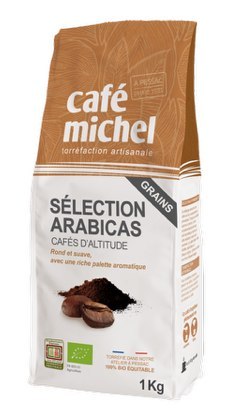 KAWA ZIARNISTA ARABICA 100 % SELECTION FAIR TRADE BIO 1 kg - CAFE MICHEL KAWA ZIARNISTA ARABICA 100 % SELECTION FAIR TRADE BIO 1 kg - CAFE MICHEL