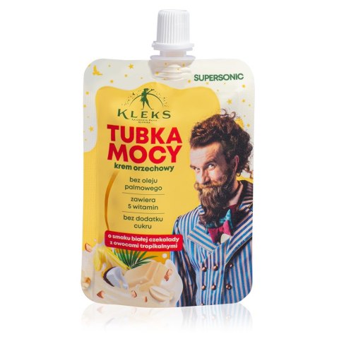 KREM ORZECHOWY TUBKA MOCY O SMAKU BIAŁEJ CZEKOLADY Z OWOCAMI TROPIKALNYMI 50 g - SUPERSONIC (AKADEMIA PANA KLEKSA) KREM ORZECHOWY TUBKA MOCY O SMAKU BIAŁEJ CZEKOLADY Z OWOCAMI TROPIKALNYMI 50 g - SUPERSONIC (AKADEMIA PANA KLEKSA)
