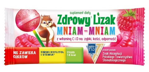 LIZAK KULKA O SMAKU MALINOWYM Z WITAMINĄ D I C BEZGLUTENOWY 6 g - MNIAM MNIAM STARPHARMA LIZAK KULKA O SMAKU MALINOWYM Z WITAMINĄ D I C BEZGLUTENOWY 6 g - MNIAM MNIAM STARPHARMA