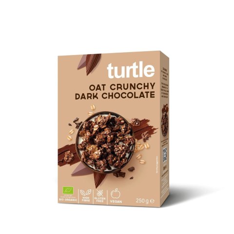 MUSLI OWSIANE Z GORZKĄ CZEKOLADĄ BEZGLUTENOWE BIO 250 g - TURTLE MUSLI OWSIANE Z GORZKĄ CZEKOLADĄ BEZGLUTENOWE BIO 250 g - TURTLE