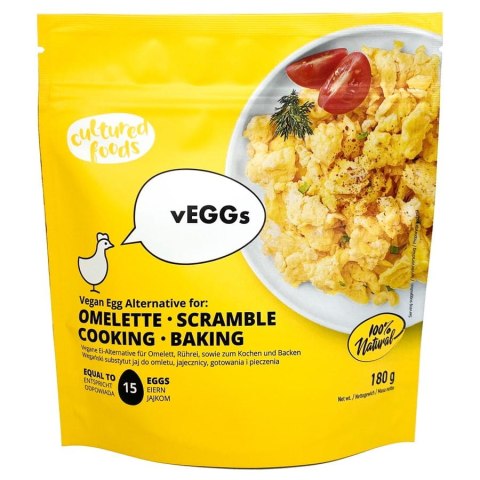 ROŚLINNY ZAMIENNIK JAJ DO JAJECZNICY, OMLETU, QUICHE I INNYCH DAŃ JAJECZNYCH BEZGLUTENOWY 180 g - CULTURED FOODS ROŚLINNY ZAMIENNIK JAJ DO JAJECZNICY, OMLETU, QUICHE I INNYCH DAŃ JAJECZNYCH BEZGLUTENOWY 180 g - CULTURED FOODS