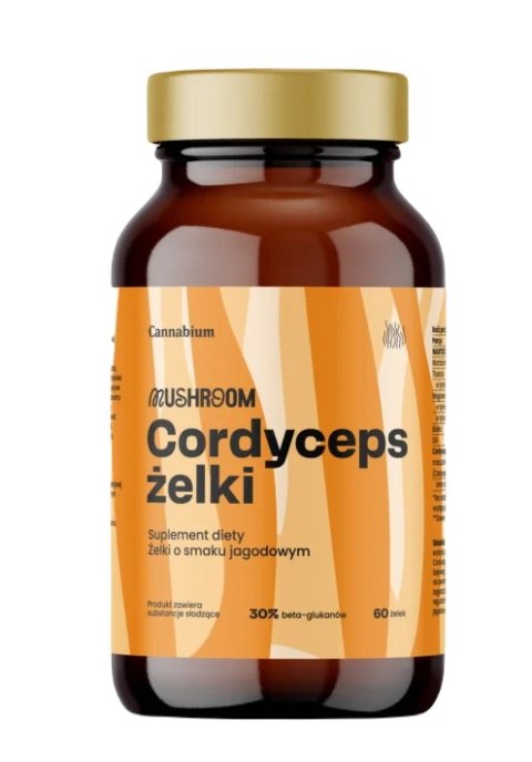 ŻELKI CORDYCEPS O SMAKU JAGODOWYM 170 g - CANNABIUM ŻELKI CORDYCEPS O SMAKU JAGODOWYM 170 g - CANNABIUM