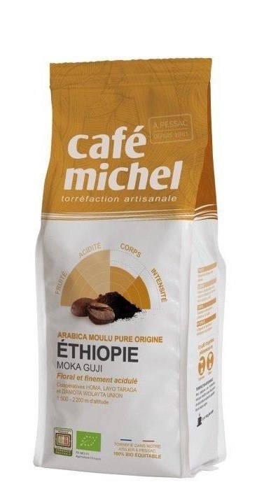 KAWA MIELONA ARABICA 100 % MOKA GUJI ETIOPIA FAIR TRADE BIO 250 g - CAFE MICHEL KAWA MIELONA ARABICA 100 % MOKA GUJI ETIOPIA FAIR TRADE BIO 250 g - CAFE MICHEL