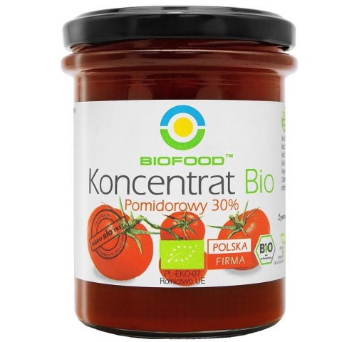 KONCENTRAT POMIDOROWY 30 % BEZGLUTENOWY BIO 200 g - BIO FOOD KONCENTRAT POMIDOROWY 30 % BEZGLUTENOWY BIO 200 g - BIO FOOD