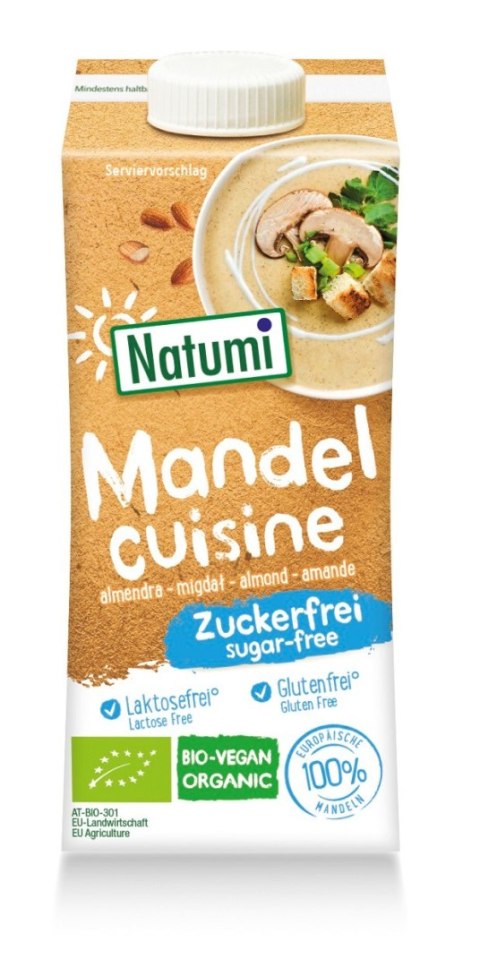 KREM MIGDAŁOWY DO GOTOWANIA I PIECZENIA NIE ZAWIERA CUKRÓW BEZGLUTENOWY BIO 200 ml - NATUMI KREM MIGDAŁOWY DO GOTOWANIA I PIECZENIA NIE ZAWIERA CUKRÓW BEZGLUTENOWY BIO 200 ml - NATUMI