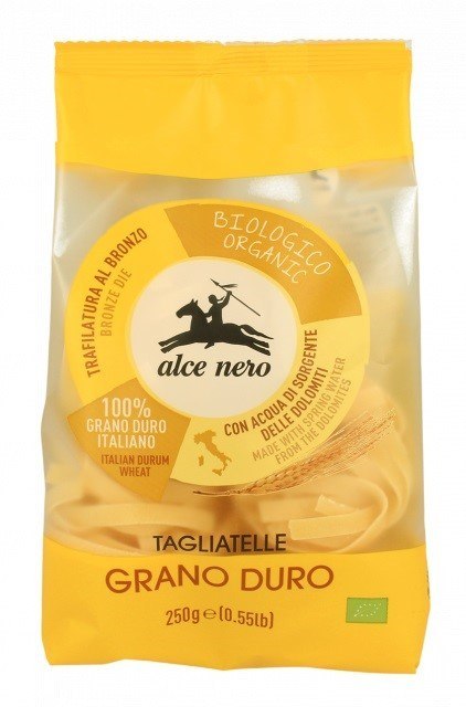 MAKARON (SEMOLINOWY) GNIAZDA TAGLIATELLE BIO 250 g - ALCE NERO MAKARON (SEMOLINOWY) GNIAZDA TAGLIATELLE BIO 250 g - ALCE NERO
