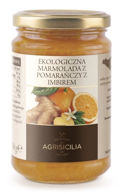 MARMOLADA Z POMARAŃCZY Z IMBIREM BIO 360 g - AGRISICILIA MARMOLADA Z POMARAŃCZY Z IMBIREM BIO 360 g - AGRISICILIA