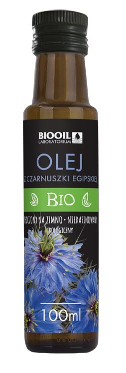 OLEJ Z CZARNUSZKI EGIPSKIEJ TŁOCZONY NA ZIMNO BIO 100 ml - BIOOIL OLEJ Z CZARNUSZKI EGIPSKIEJ TŁOCZONY NA ZIMNO BIO 100 ml - BIOOIL