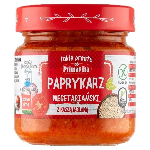 PAPRYKARZ WEGAŃSKI Z KASZĄ JAGLANĄ BEZGLUTENOWY 160 g - PRIMAVIKA PAPRYKARZ WEGAŃSKI Z KASZĄ JAGLANĄ BEZGLUTENOWY 160 g - PRIMAVIKA