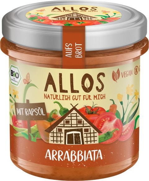 PASTA KREMOWA ARRABBIATA BEZGLUTENOWA BIO 140 g - ALLOS PASTA KREMOWA ARRABBIATA BEZGLUTENOWA BIO 140 g - ALLOS