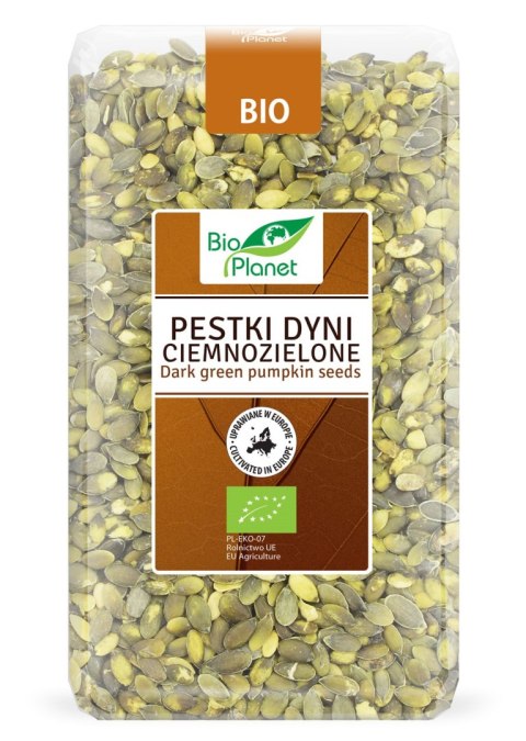 PESTKI DYNI CIEMNOZIELONE (UPRAWIANE W EUROPIE) BIO 1 kg - BIO PLANET PESTKI DYNI CIEMNOZIELONE (UPRAWIANE W EUROPIE) BIO 1 kg - BIO PLANET