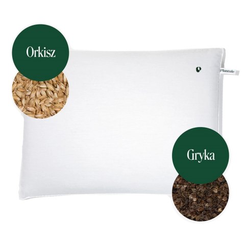 PODUSZKA DO SPANIA Z ŁUSKĄ GRYKI I ORKISZU DLA DOROSŁYCH BIAŁA (45 x 60 cm) - PLANTULE PILLOWS PODUSZKA DO SPANIA Z ŁUSKĄ GRYKI I ORKISZU DLA DOROSŁYCH BIAŁA (45 x 60 cm) - PLANTULE PILLOWS