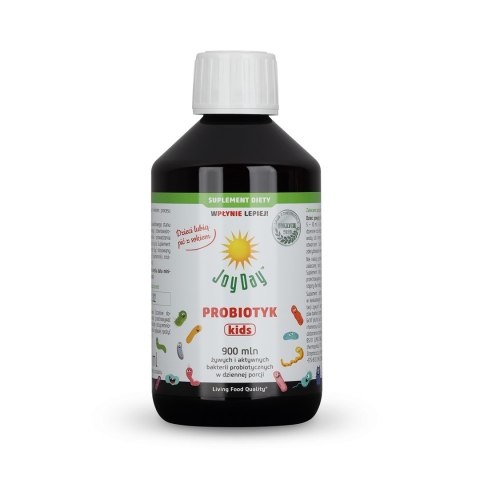 PROBIOTYK DLA DZIECI OD 3 ROKU ŻYCIA BEZGLUTENOWY BIO 300 ml - JOY DAY PROBIOTYK DLA DZIECI OD 3 ROKU ŻYCIA BEZGLUTENOWY BIO 300 ml - JOY DAY