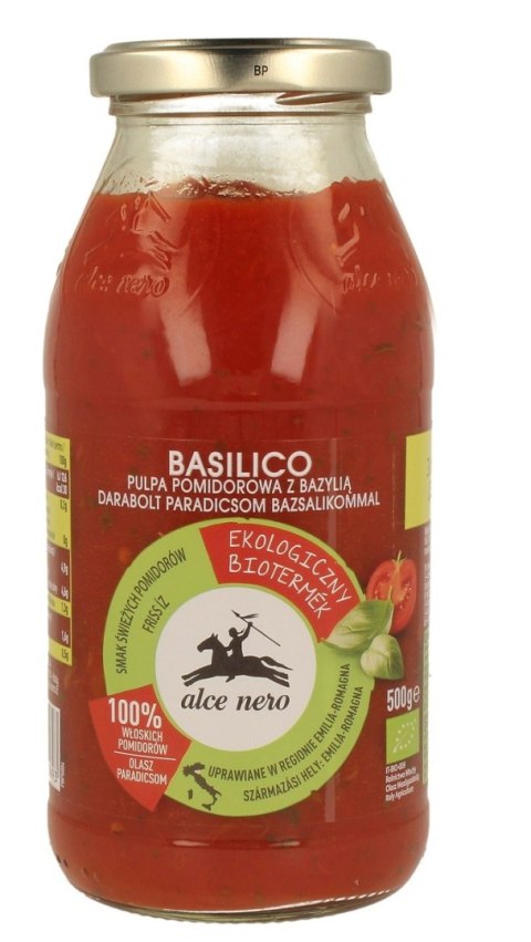 PULPA POMIDOROWA Z BAZYLIĄ BIO 500 g - ALCE NERO PULPA POMIDOROWA Z BAZYLIĄ BIO 500 g - ALCE NERO