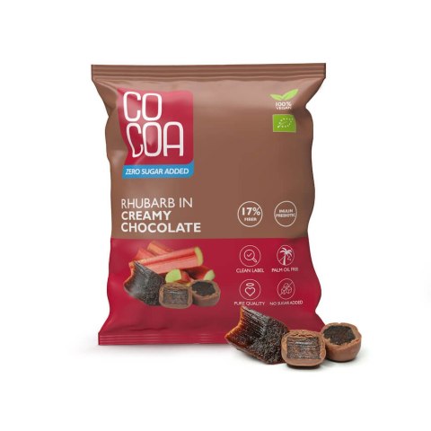 RABARBAR W CZEKOLADZIE CREAMY BIO 70 g - COCOA RABARBAR W CZEKOLADZIE CREAMY BIO 70 g - COCOA